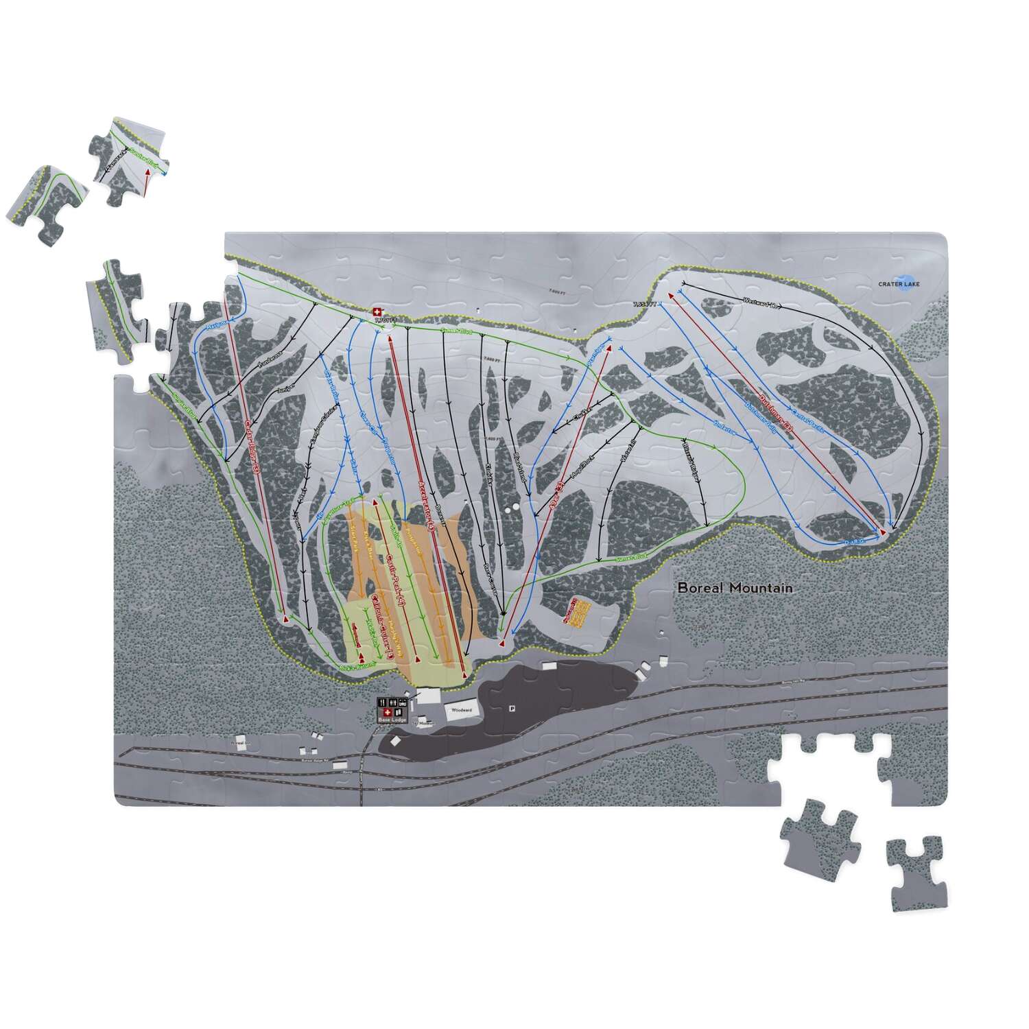 Boreal California Ski Trail Map Puzzle - Powderaddicts