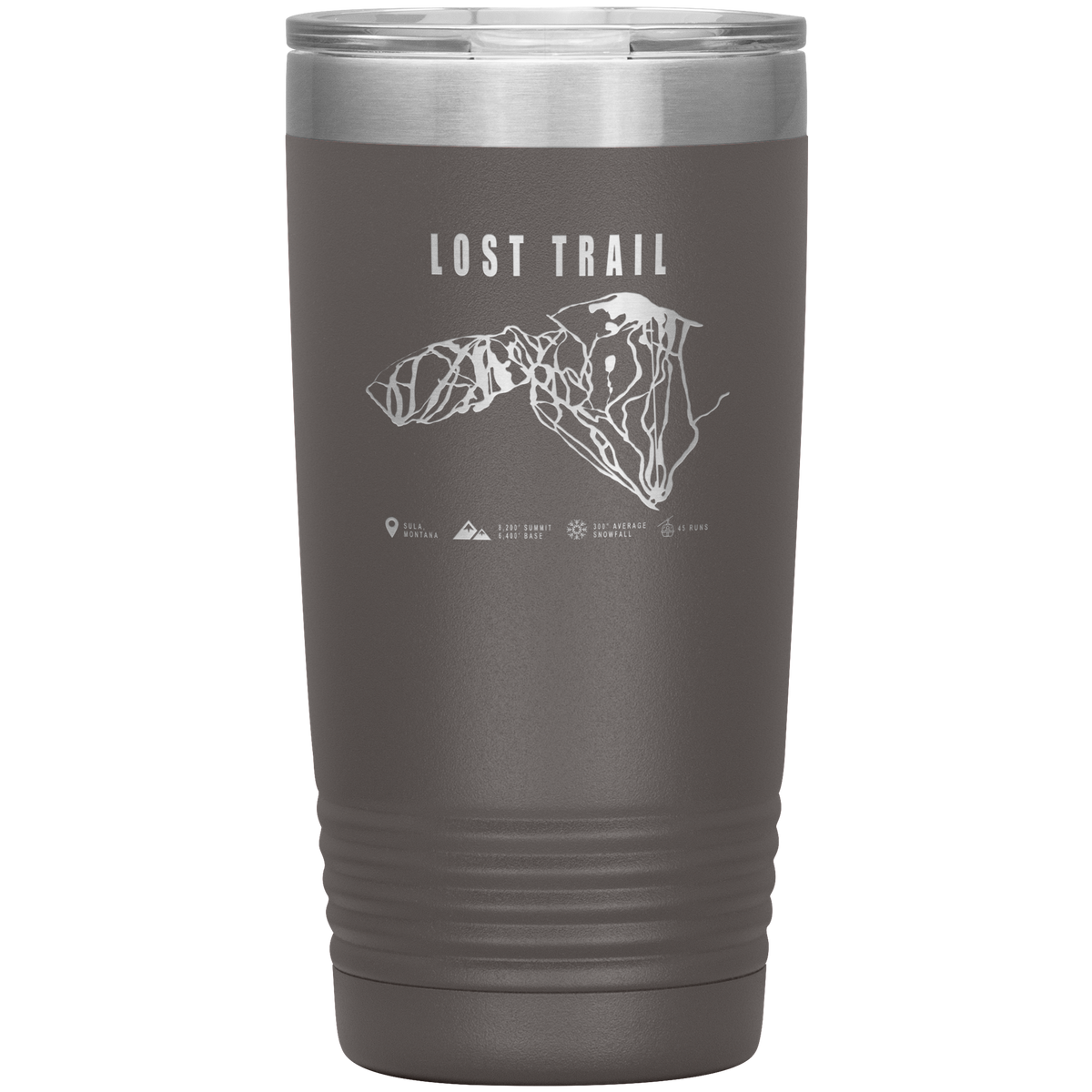 Lost Trail Montana Ski Trail Map 20oz Tumbler - Powderaddicts