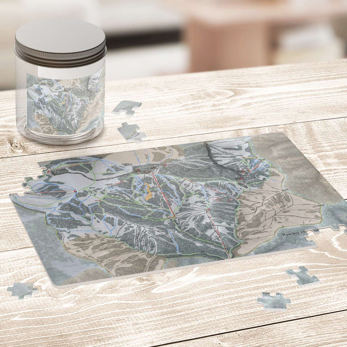 Powder Mountain, Utah Ski Trail Map Puzzle - Powderaddicts