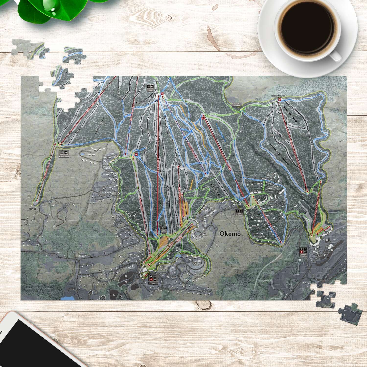 Okemo Vermont Ski Trail Map Puzzle - Powderaddicts
