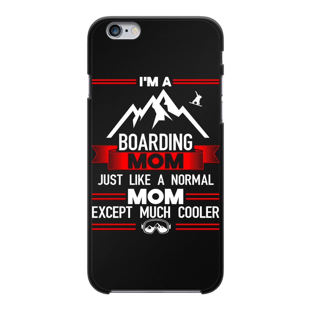 i'm a boarding mom Back Printed Black Hard Phone Case - Powderaddicts