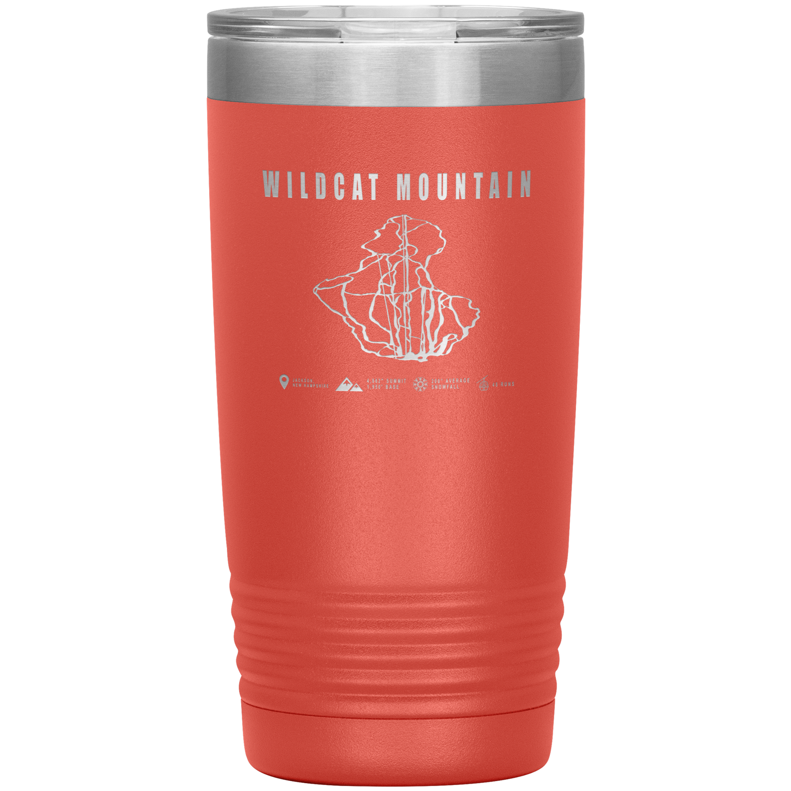 Wildcat Mountain, New Hampshire Ski Trail Map 20oz Tumbler - Powderaddicts
