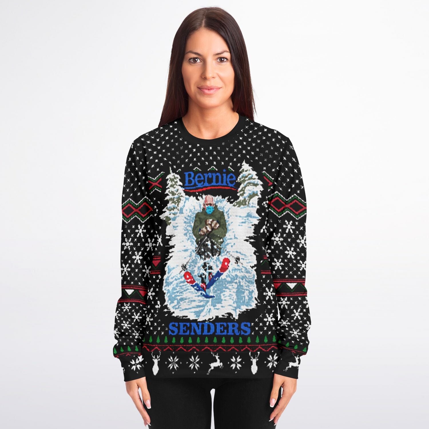 Bernie Senders Ugly Christmas Sweater - Stitch Print