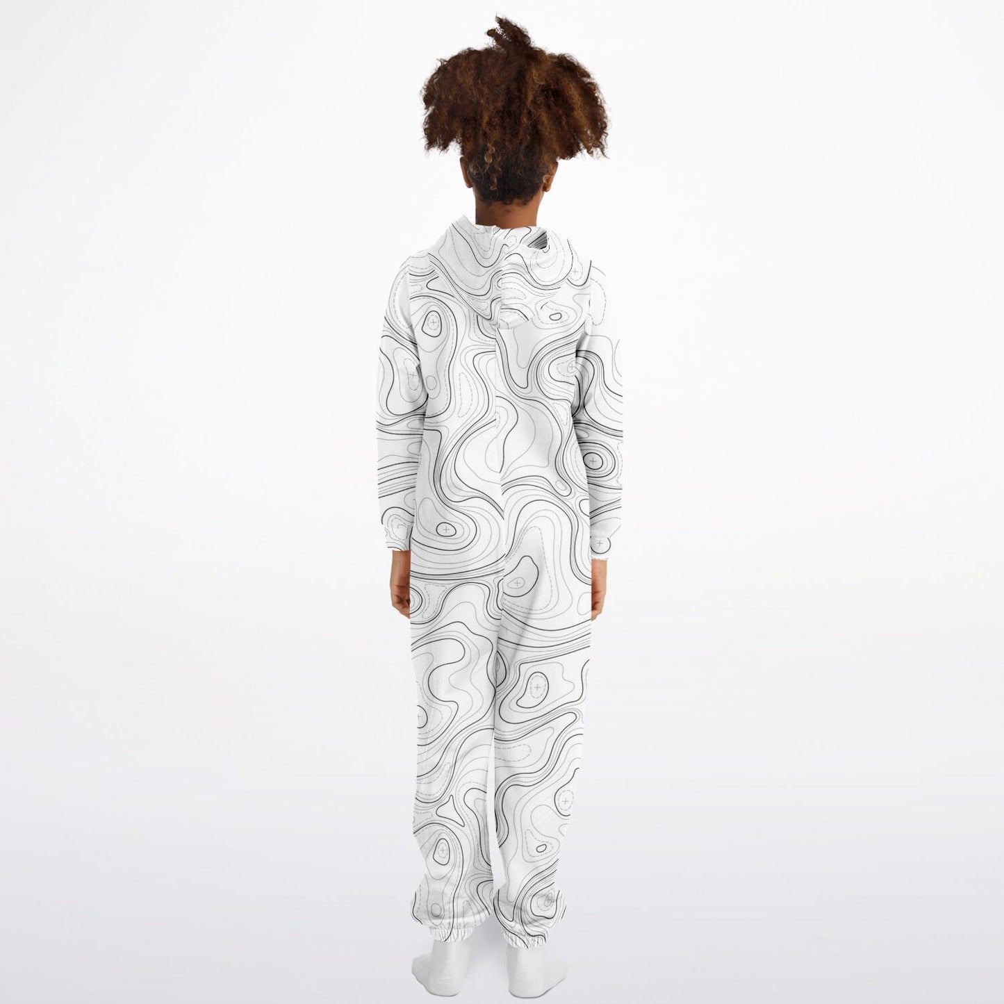 White Topo Kids Unisex Jumpsuit