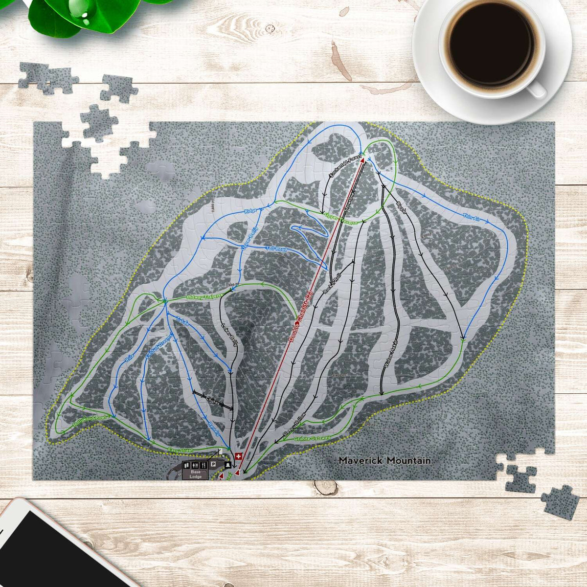 Maverick Montana Ski Trail Map Puzzle - Powderaddicts