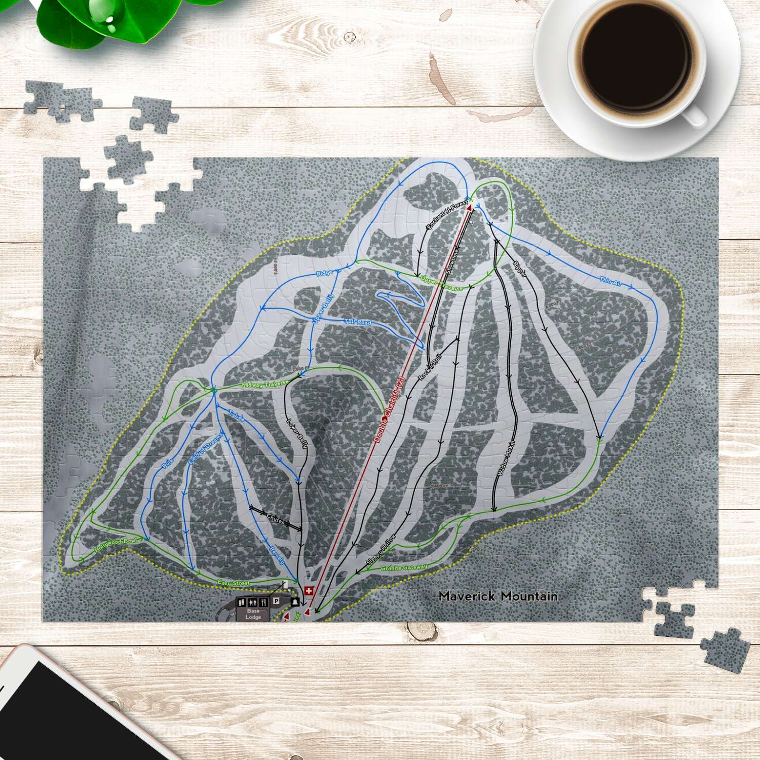 Maverick Montana Ski Trail Map Puzzle - Powderaddicts