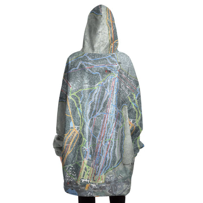 Mount Snow, Vermont Ski Trail Map - Snug Hoodie - Powderaddicts