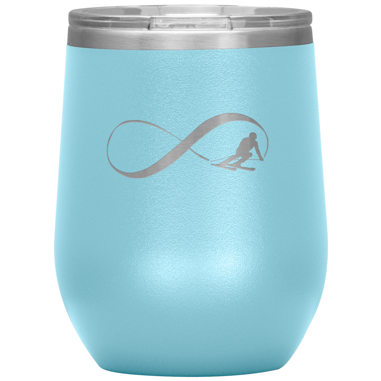 Infinity Skiing Wine 12oz Tumbler - Powderaddicts
