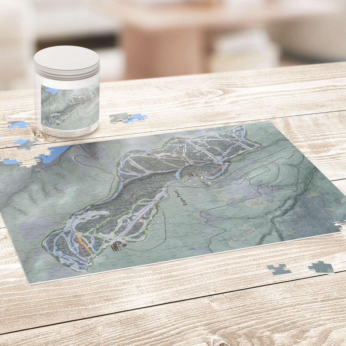 Eagle Point, Utah Ski Trail Map Puzzle - Powderaddicts
