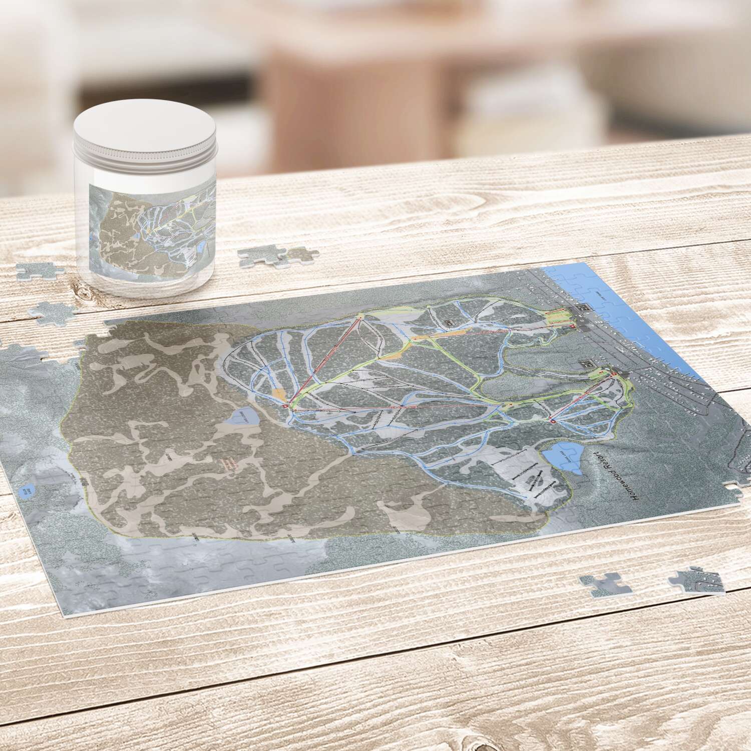 Homewood Trail, California Ski Trail Map Puzzle - Powderaddicts