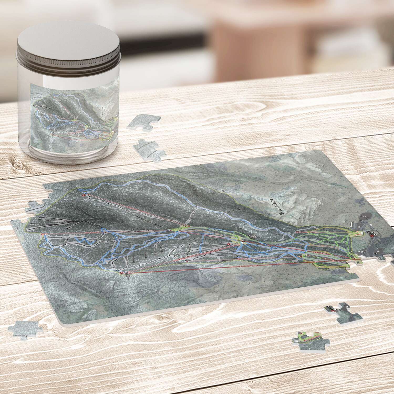 Whiteface, New York Ski Trail Map Puzzles - Powderaddicts