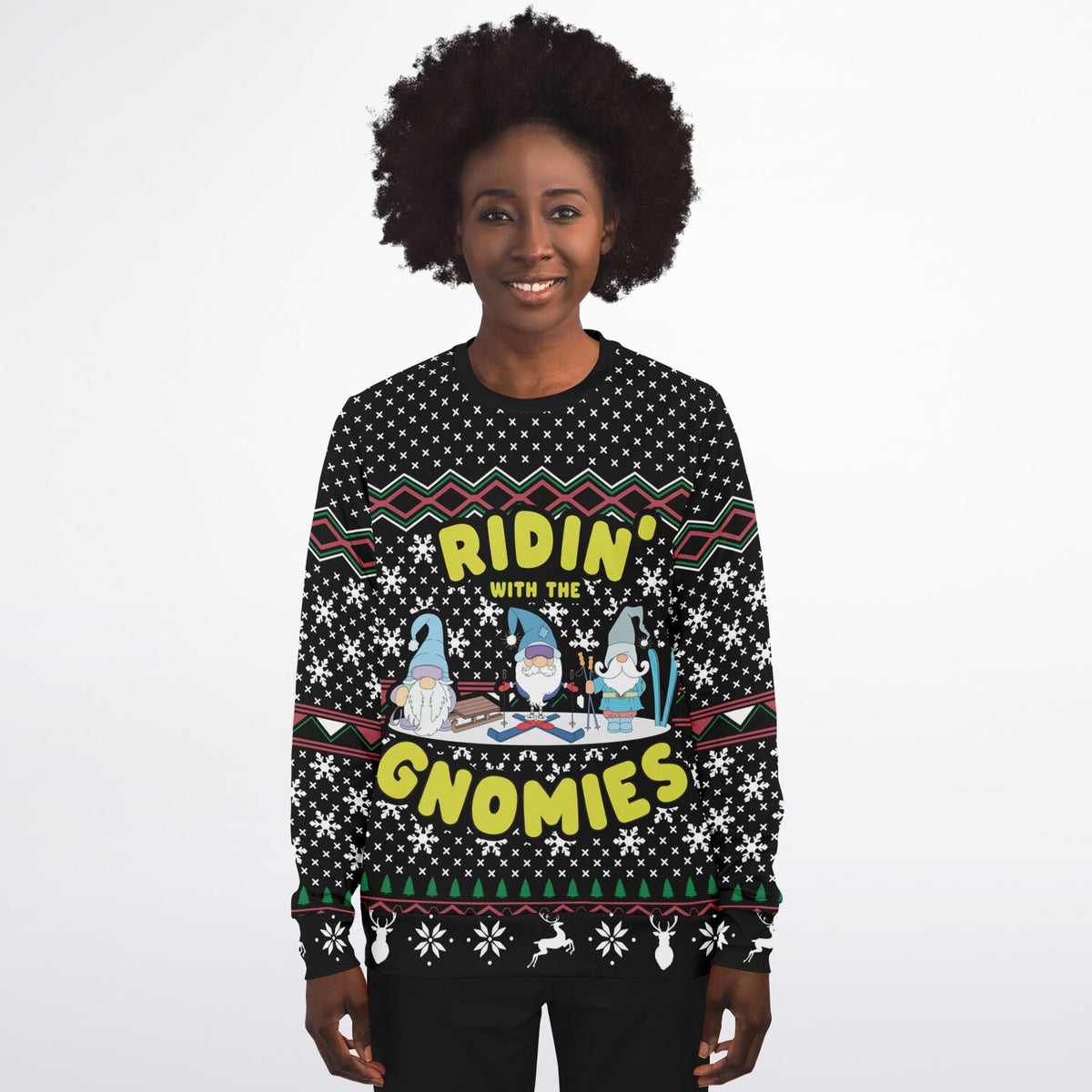 Ridin&#39; With the Gnomies Ugly Christmas Sweater