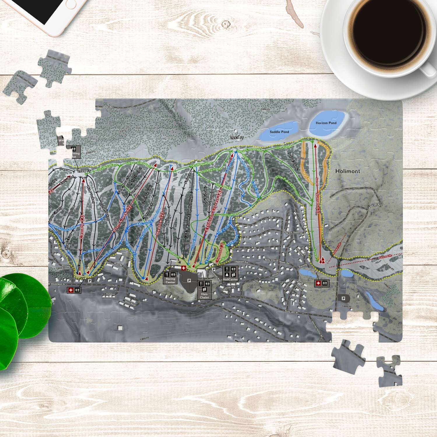 Holimont New York Ski Trail Map Puzzles - Powderaddicts