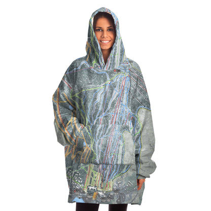 Mount Snow, Vermont Ski Trail Map - Snug Hoodie - Powderaddicts