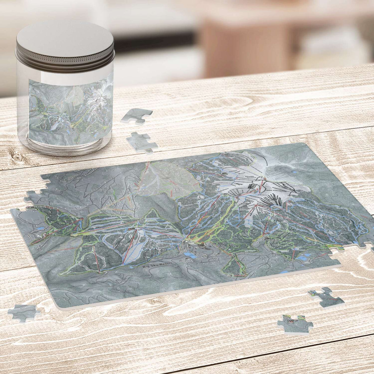 Big Sky Montana Ski Trail Map Puzzle - Powderaddicts