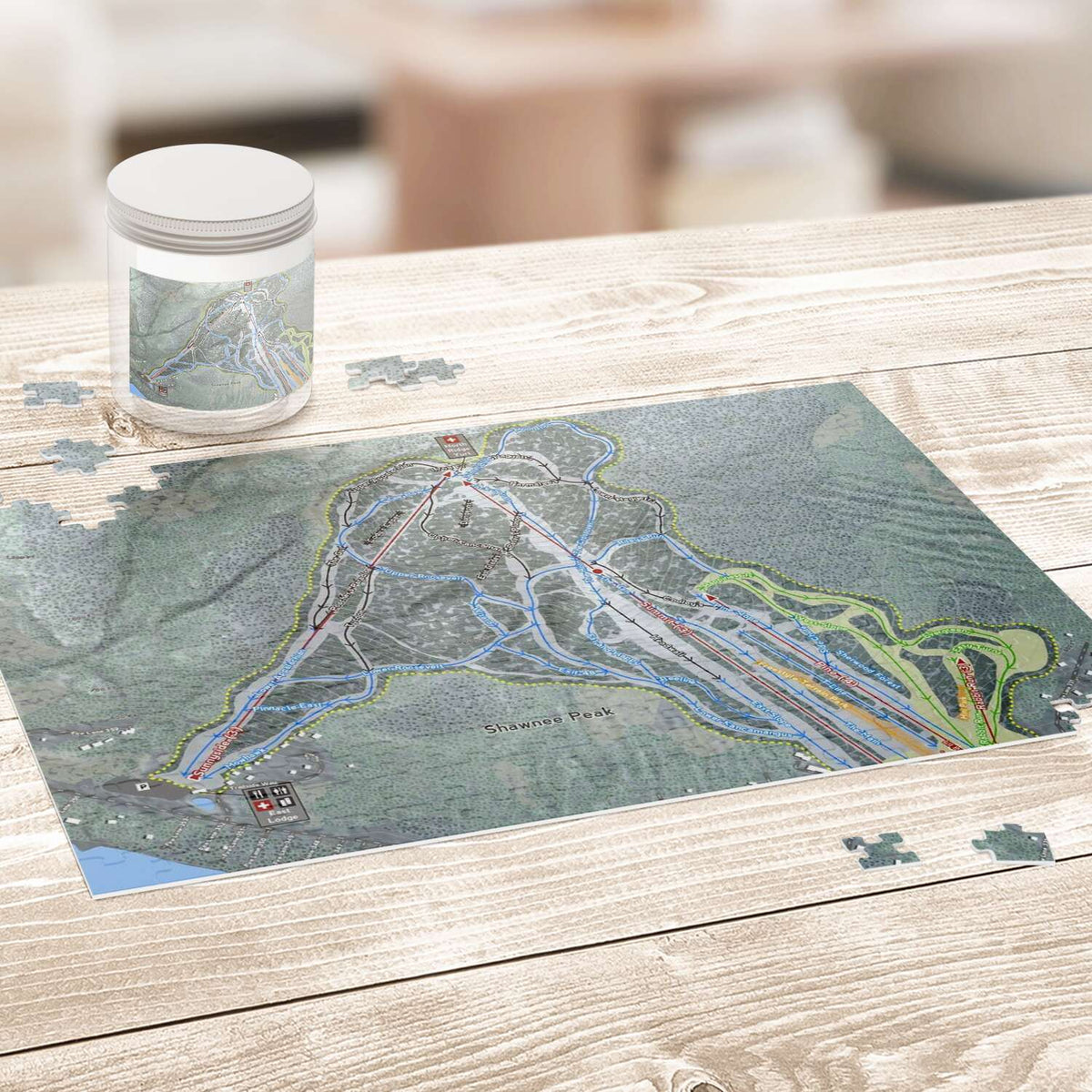 Shawnee Peak Maine Ski Trail Map Puzzle - Powderaddicts