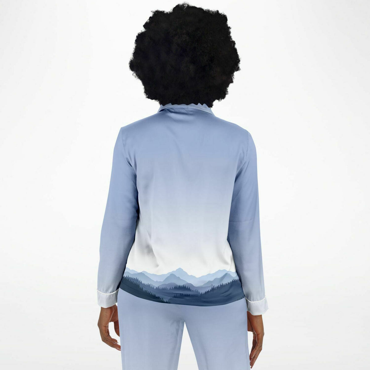 Mountain Gradient Satin Pajamas - Powderaddicts