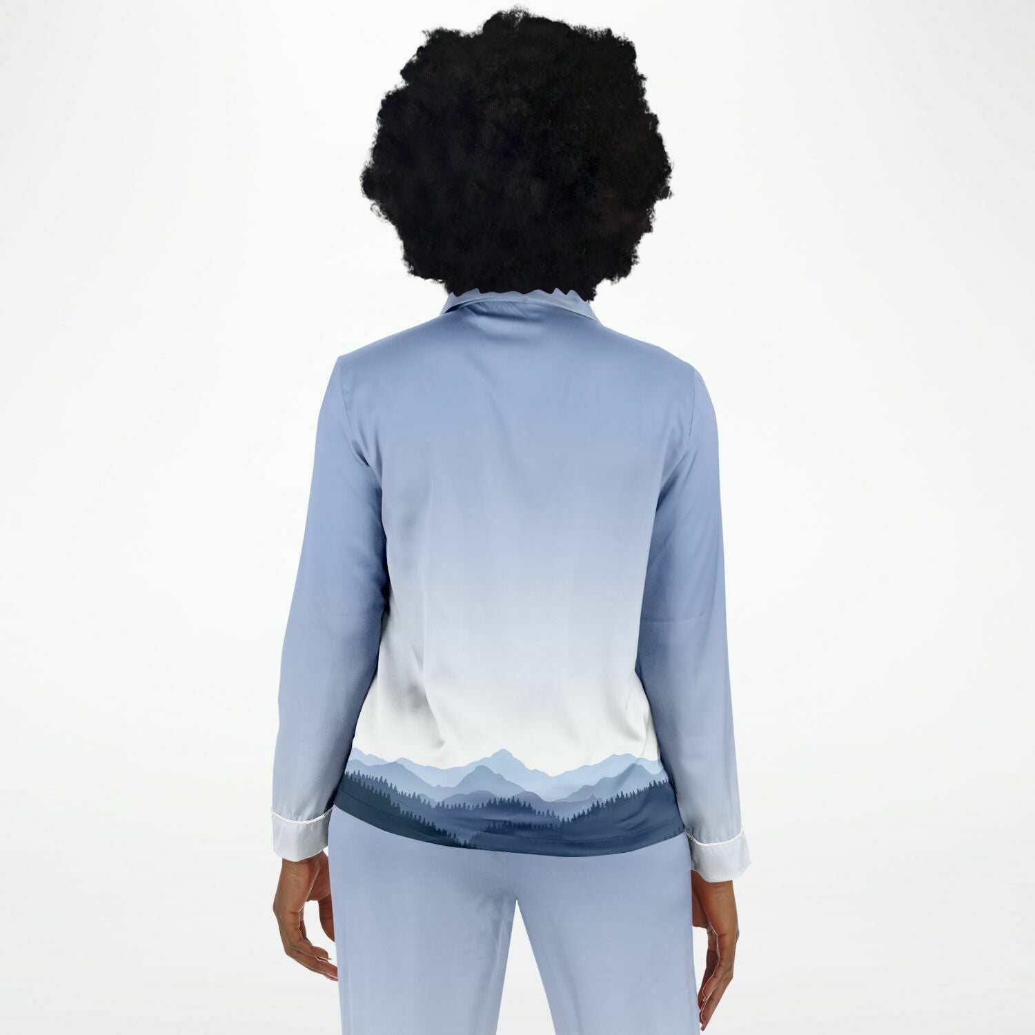 Mountain Gradient Satin Pajamas - Powderaddicts