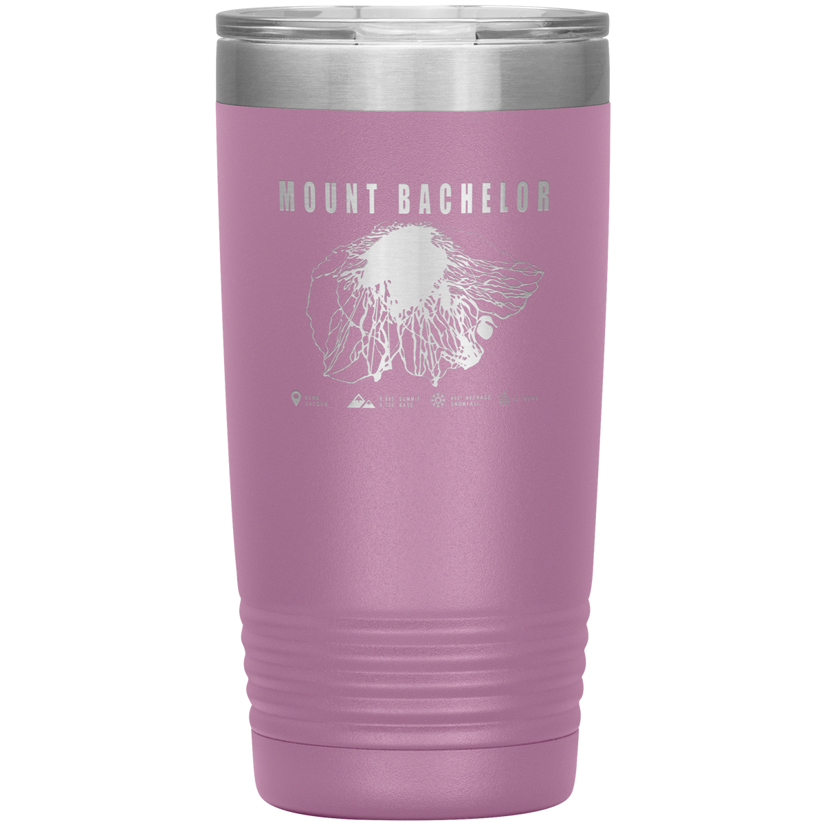Mount Bachelor, Oregon Ski Trail Map 20oz Tumbler - Powderaddicts