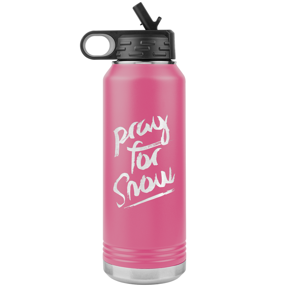 Pray For Snow Back 32oz Water Bottle Tumbler - Powderaddicts
