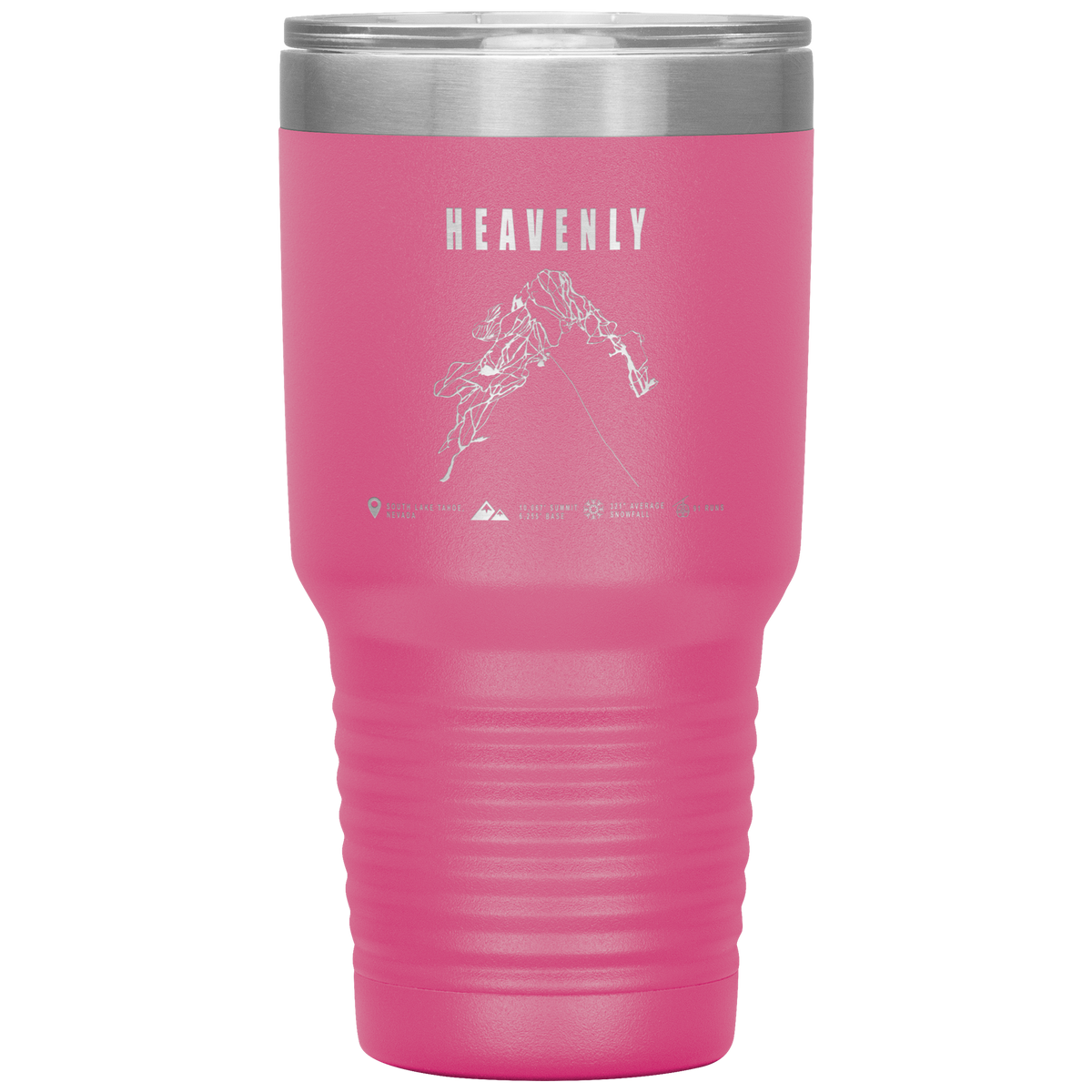 Heavenly, Nevada Ski Trail Map 30oz Tumbler - Powderaddicts