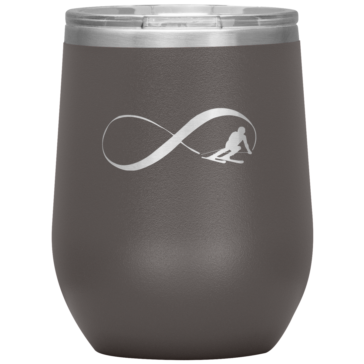 Infinity Skiing Wine 12oz Tumbler - Powderaddicts