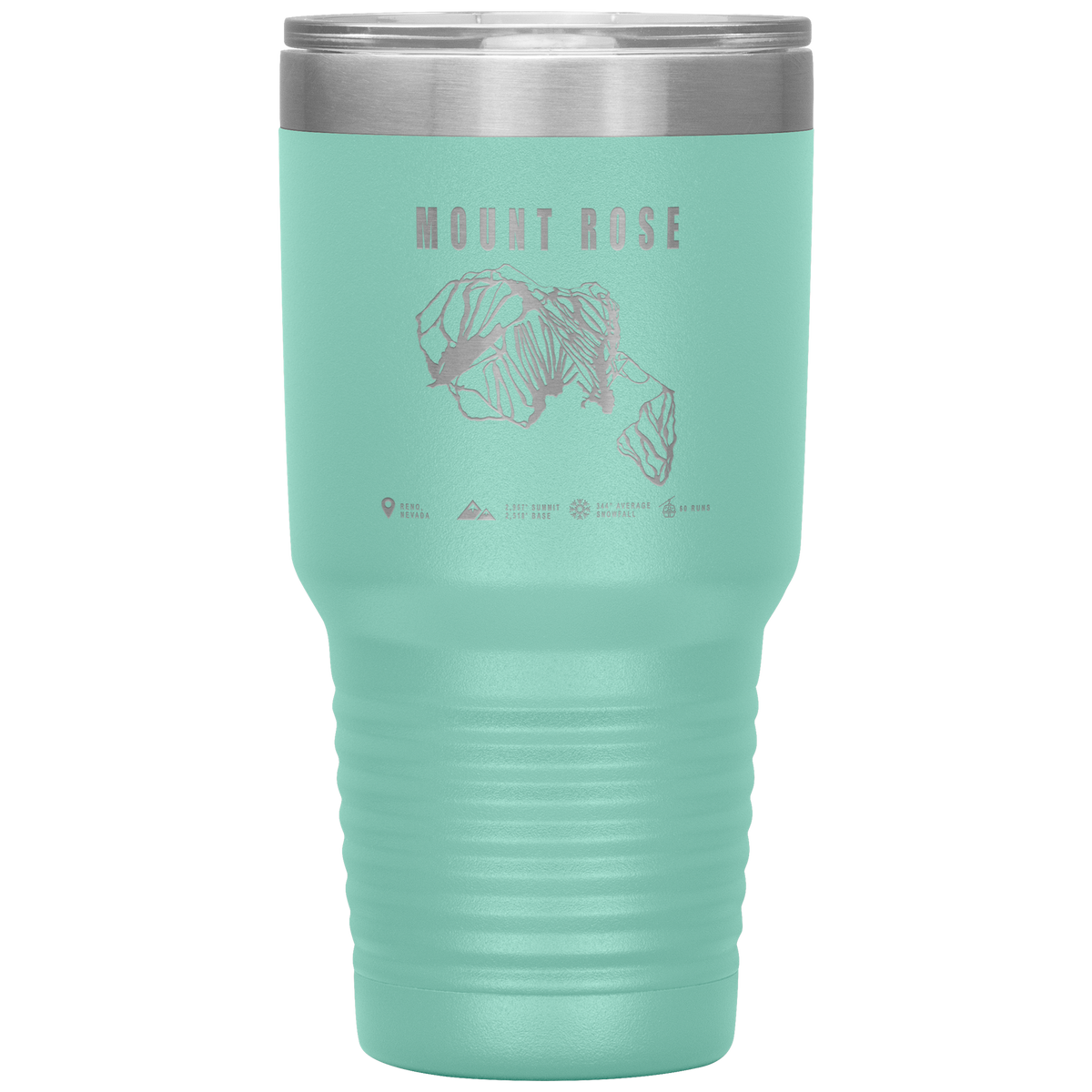Mount Rose, Nevada Ski Trail Map 30oz Tumbler - Powderaddicts
