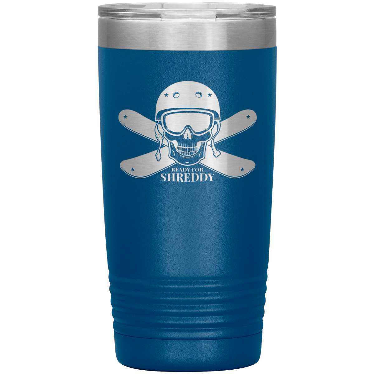 Ready For Shreddy Skeleton Skis 20oz Tumbler - Powderaddicts
