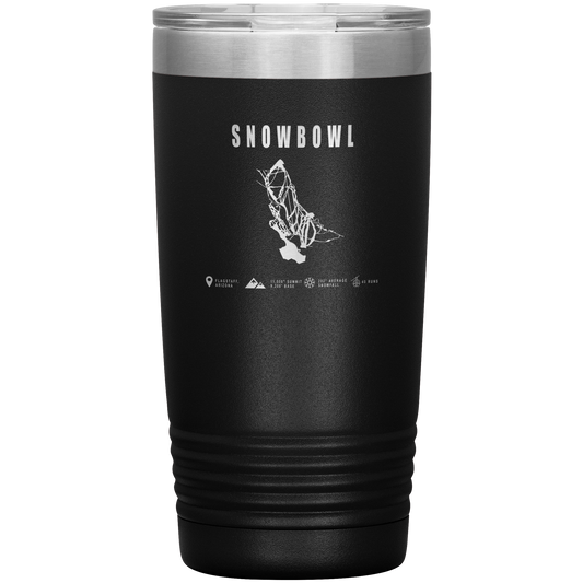 Snowbowl, Arizona Ski Trail Map 20oz Tumbler - Powderaddicts