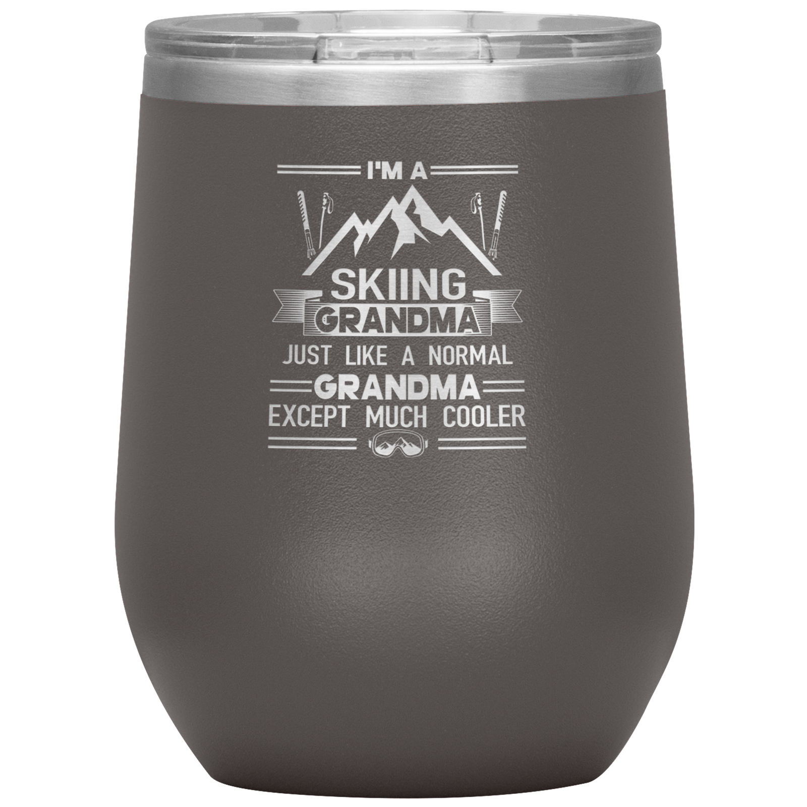 I'm A Skiing Grandma Wine 12oz Tumbler - Powderaddicts