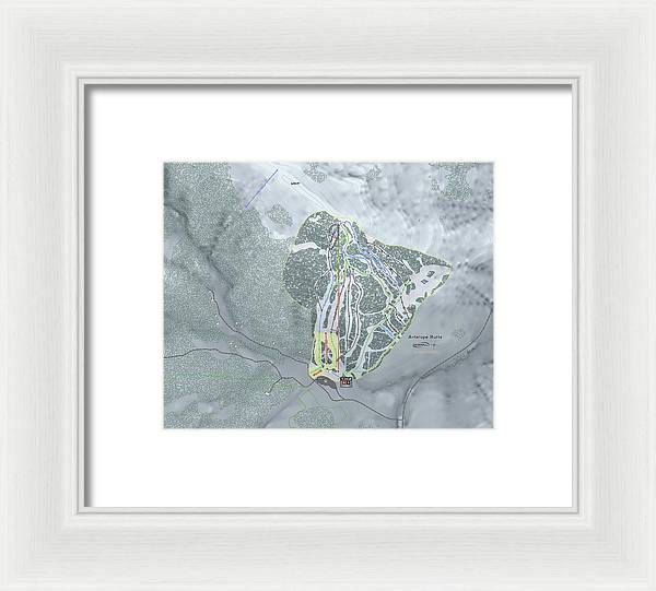 Antelope Butte Ski Trail Map - Framed Print - Powderaddicts