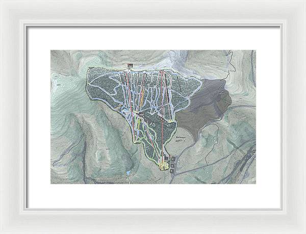 Belleayre Ski Trail Map - Framed Print - Powderaddicts