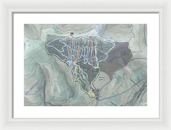 Belleayre Ski Trail Map - Framed Print - Powderaddicts