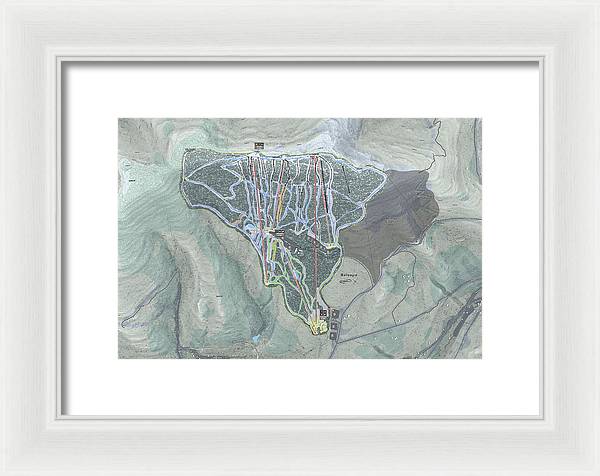 Belleayre Ski Trail Map - Framed Print - Powderaddicts