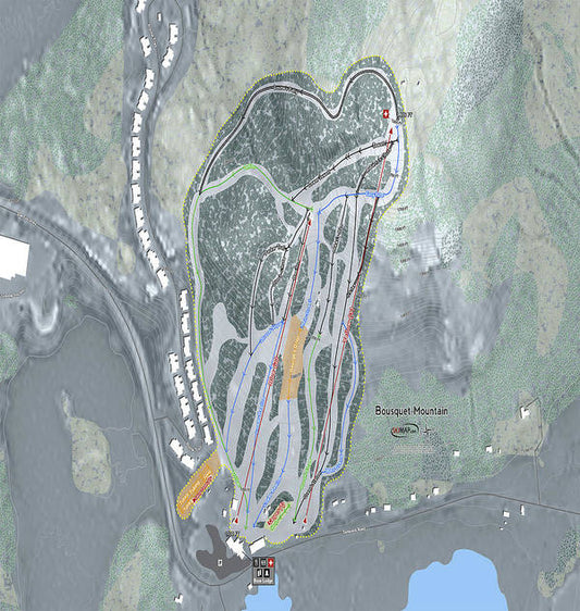 Bousquet Ski Trail Map - Art Print - Powderaddicts