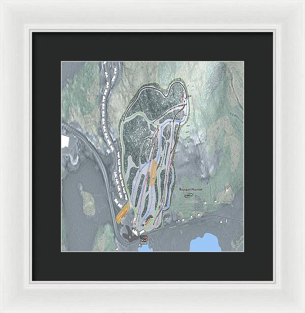 Bousquet Ski Trail Map - Framed Print - Powderaddicts