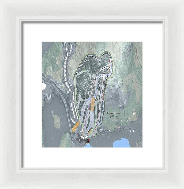 Bousquet Ski Trail Map - Framed Print - Powderaddicts