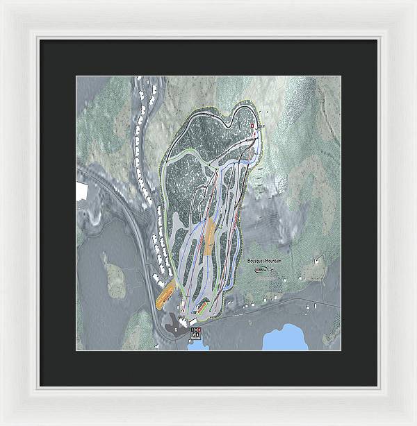 Bousquet Ski Trail Map - Framed Print - Powderaddicts