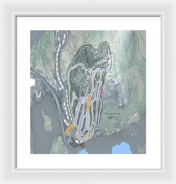 Bousquet Ski Trail Map - Framed Print - Powderaddicts