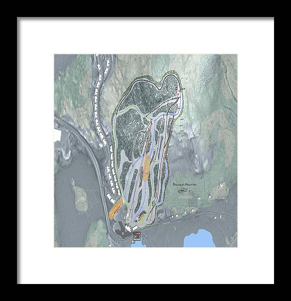 Bousquet Ski Trail Map - Framed Print - Powderaddicts