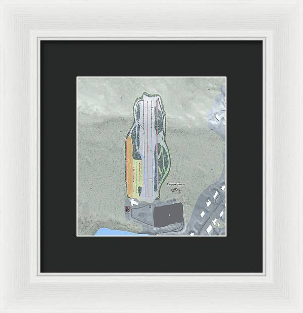 Campgaw Mountain Ski Trail Map - Framed Print - Powderaddicts