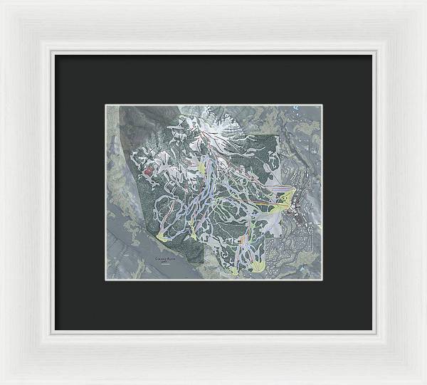 Crested Butte Ski Trail Map - Framed Print - Powderaddicts