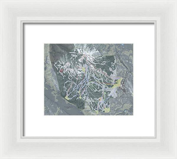 Crested Butte Ski Trail Map - Framed Print - Powderaddicts