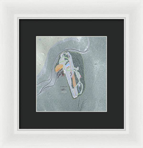 Echo Mountain Ski Trail Map - Framed Print - Powderaddicts