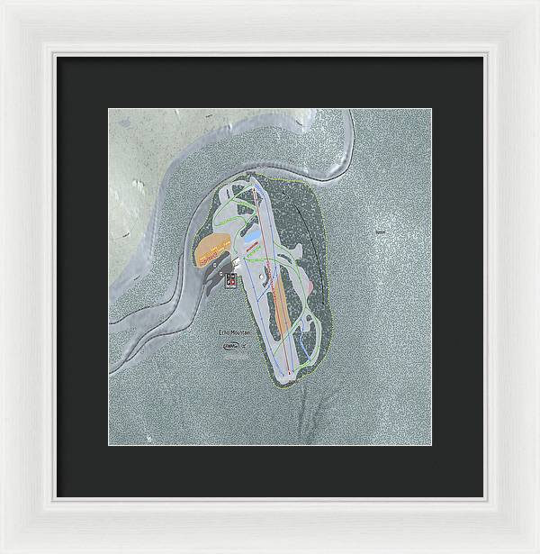 Echo Mountain Ski Trail Map - Framed Print - Powderaddicts