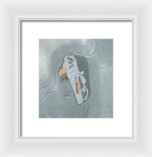 Echo Mountain Ski Trail Map - Framed Print - Powderaddicts