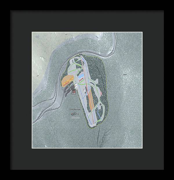 Echo Mountain Ski Trail Map - Framed Print - Powderaddicts