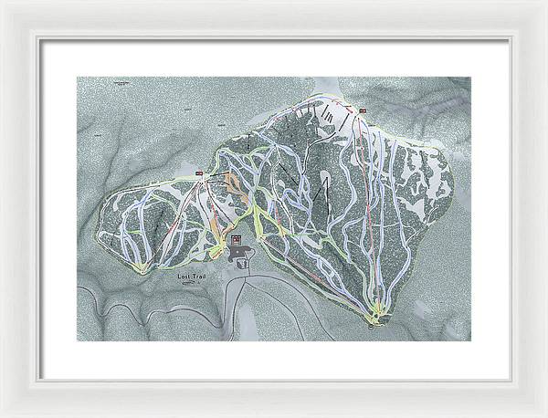 Lost Trail Ski Trail Map - Framed Print - Powderaddicts