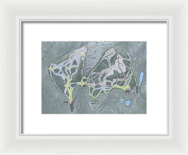 Mt Baker Ski Trail Map - Framed Print - Powderaddicts