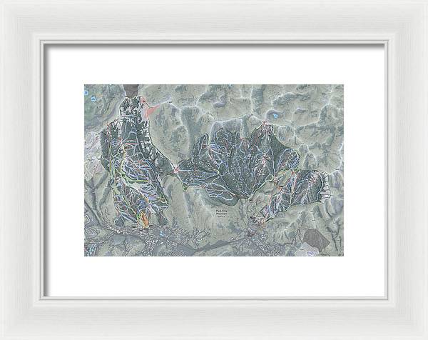 Park City Ski Trail Map - Framed Print - Powderaddicts